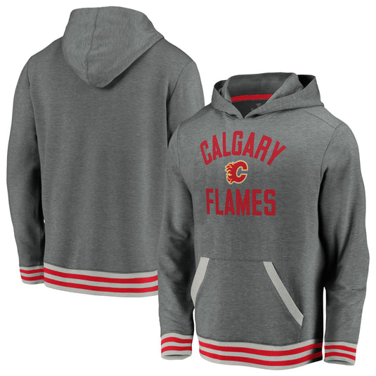 Sweat à capuche vintage en polaire super doux des Flames de Calgary de la LNH