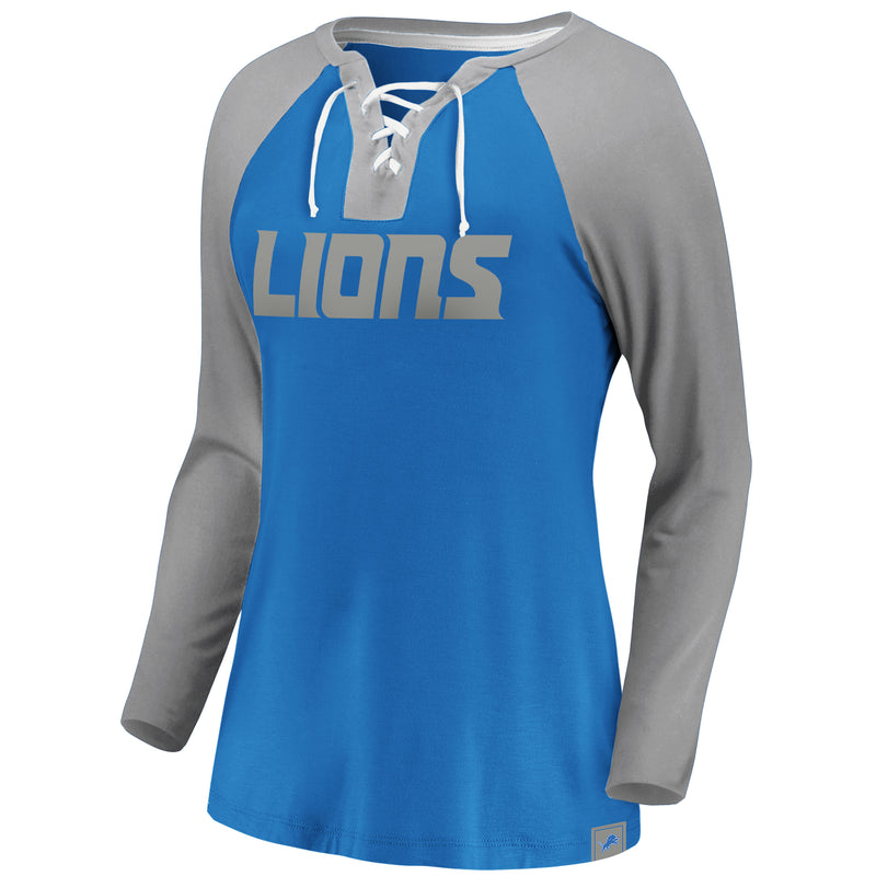 Load image into Gallery viewer, Ladies&#39; Detroit Lions NFL Fanatics Break Out Play Lace-Up Long Sleeve
