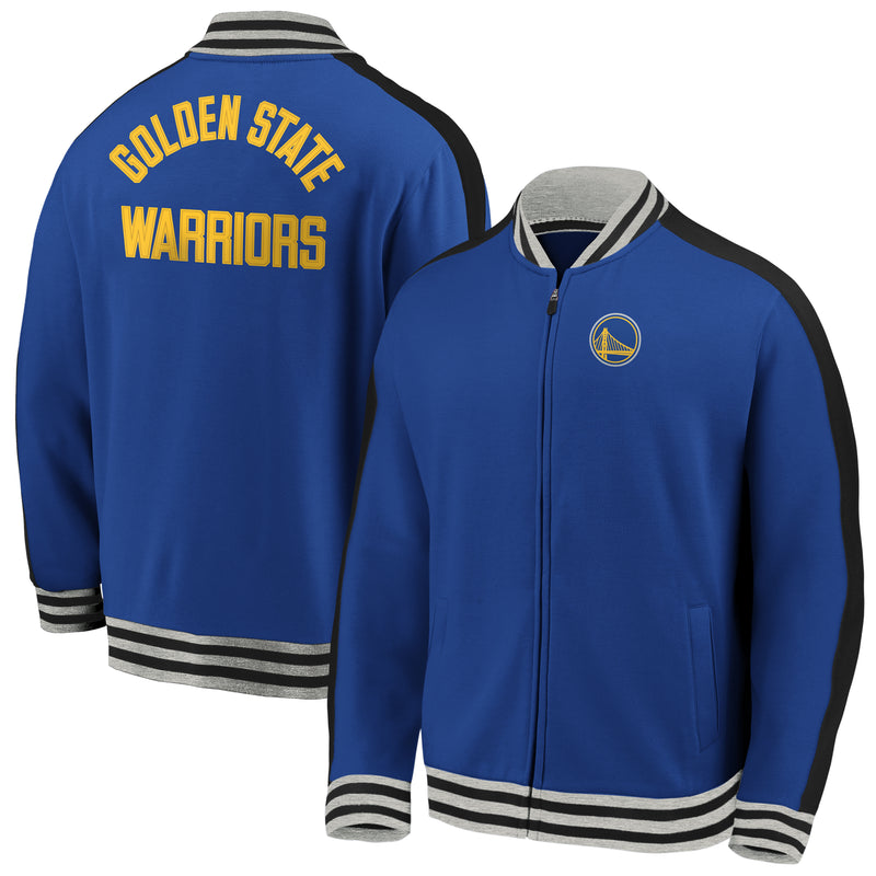 Chargez l&#39;image dans la visionneuse de la galerie, Golden State Warriors NBA Vintage Varsity Super Doux Fermeture Éclair Complète
