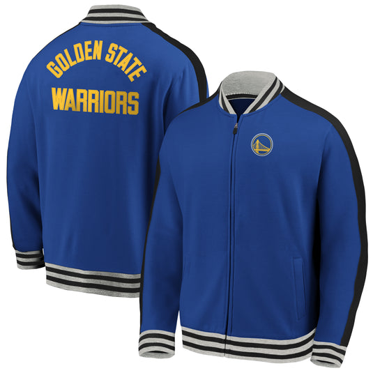 Golden State Warriors NBA Vintage Varsity Super Doux Fermeture Éclair Complète