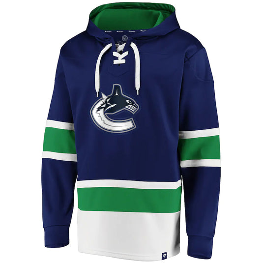 Vancouver Canucks NHL Dasher Iconic Power Play Lace-Up Hoodie