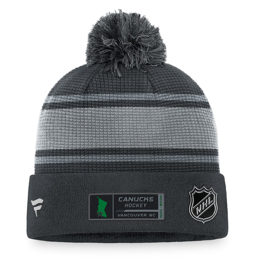 Tuque en tricot à revers de glace pour domicile de la LNH des Canucks de Vancouver