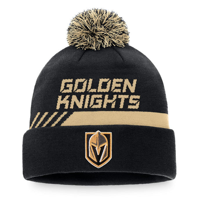 Tuque en tricot à revers des vestiaires de la LNH des Golden Knights de Vegas