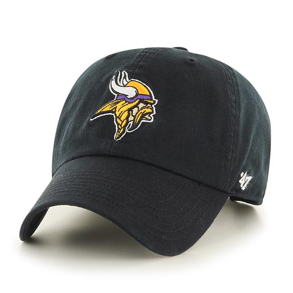 Load image into Gallery viewer, Minnesota Vikings NFL Black Clean Up Team Cap
