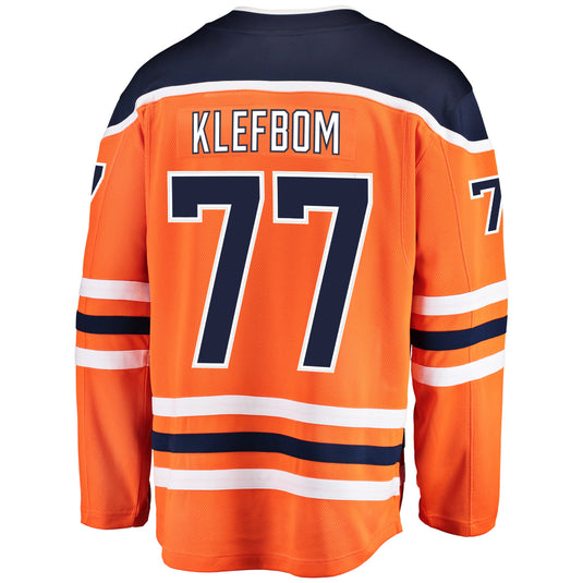 Oscar Klefbom Edmonton Oilers NHL Fanatics Breakaway Home Jersey