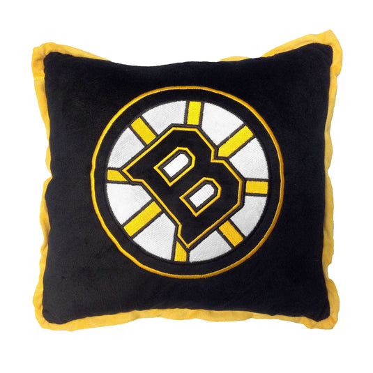 Coussin à bordure contrastée des Bruins de Boston