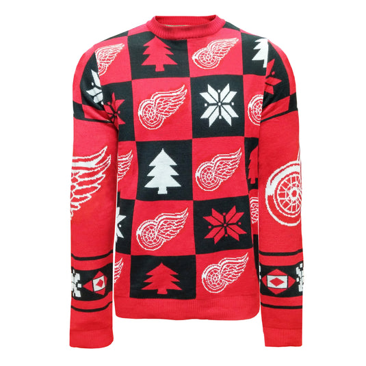 Detroit Red Wings Ugly Patchwork Sweater