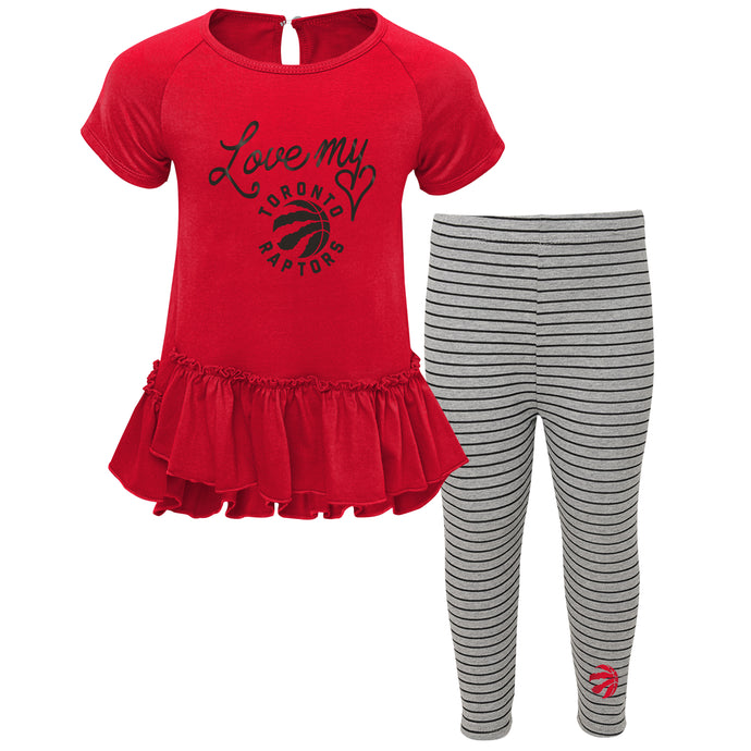 Toddler's Toronto Raptors NBA Love T-Shirt & Pants Set