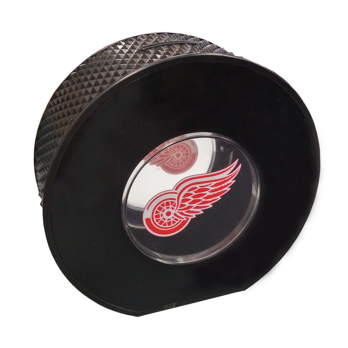 Detroit Red Wings Clear Puck Coin Bank