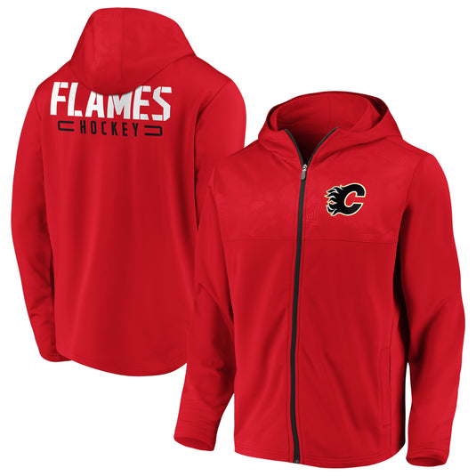 Sweat à capuche entièrement zippé NHL Defender Mission Primary des Flames de Calgary