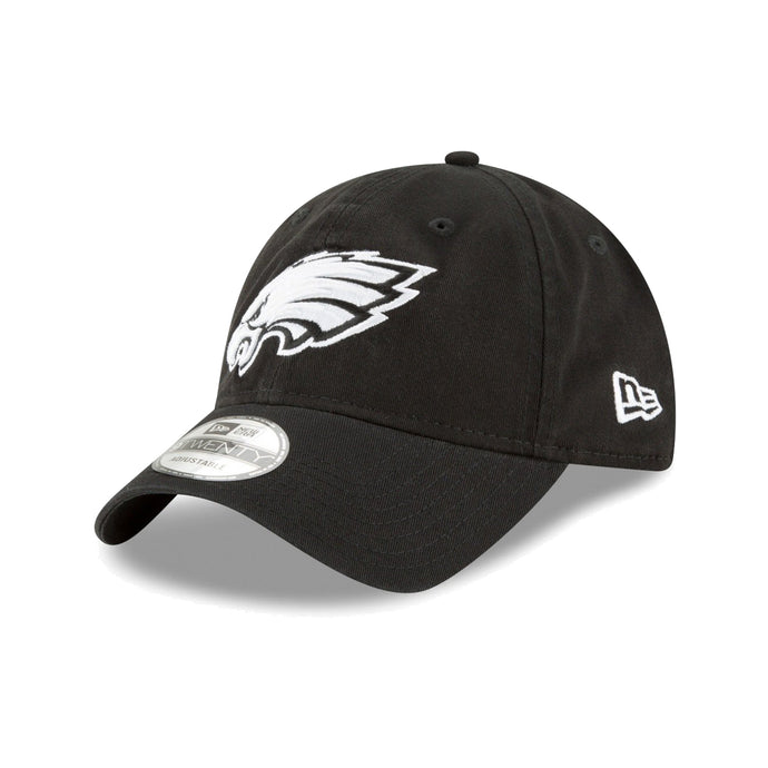 Casquette 9TWENTY NFL Core Classic des Eagles de Philadelphie, blanc sur noir