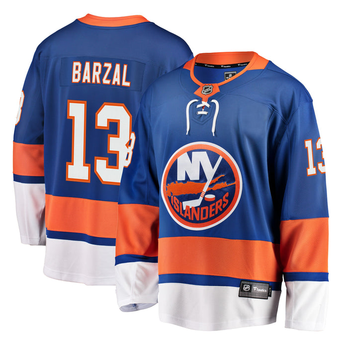 Maillot Domicile Breakaway des Fanatics de la LNH des Islanders de New York Mathew Barzal