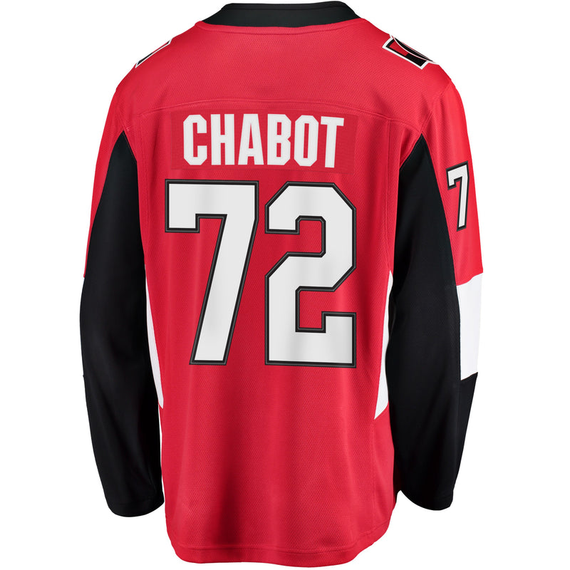 Chargez l&#39;image dans la visionneuse de la galerie, Thomas Chabot Sénateurs d&#39;Ottawa Maillot à domicile des fanatiques de la LNH
