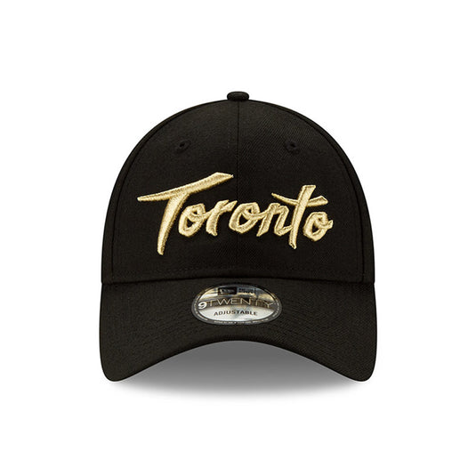Casquette 9TWENTY avec mot-symbole doré des Toronto Raptors NBA Authentics City Series